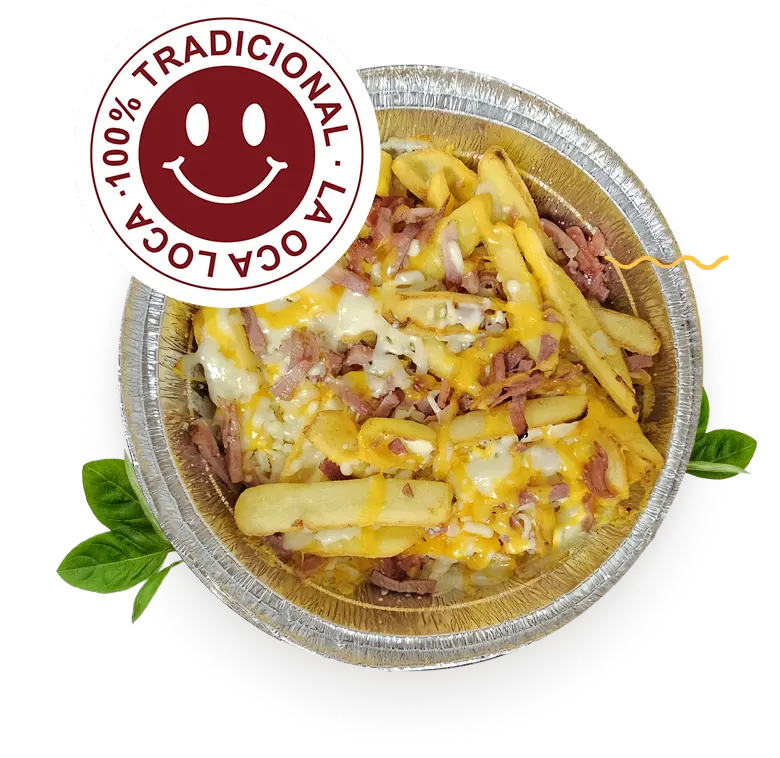 Patatas con queso y bacon · La Oca Loca